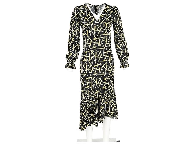 Abito midi stampato Diane Von Furstenberg in viscosa multicolore - vista 4