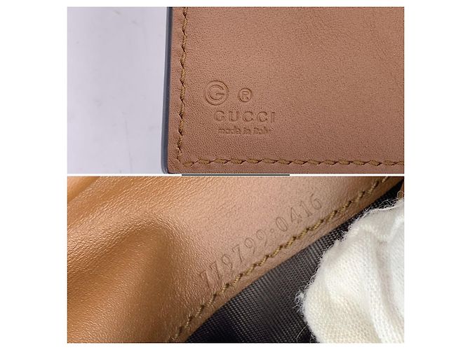 Gucci GG Supreme Canvas- und Leder-Padlock-Brieftasche - Ansicht 5