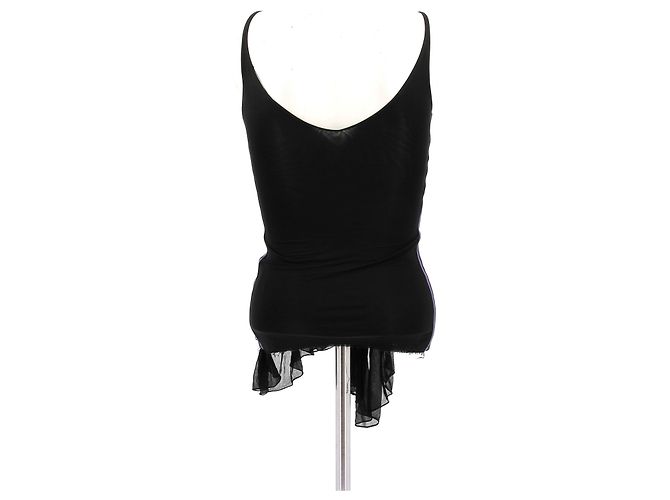Top nero Gucci con spalline viola - vista 2