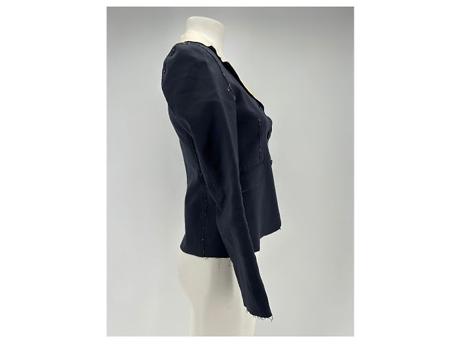 Marni Blazer in misto lana e lino Blu navy - vista 3