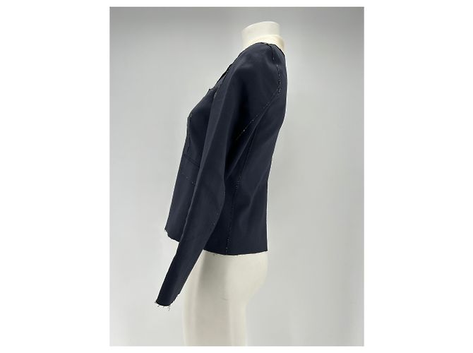 Marni Blazer in misto lana e lino Blu navy - vista 4