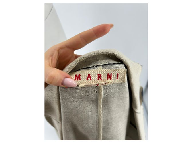 Marni Blazer in misto lana e lino Blu navy - vista 6