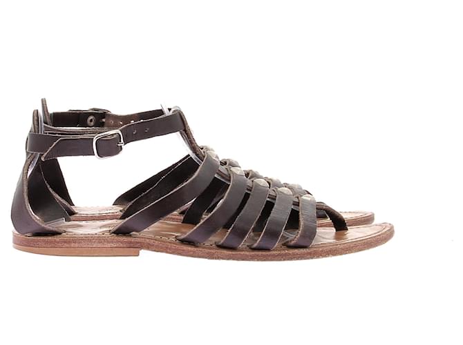 K Jacques Sandali in pelle Marrone - vista 2