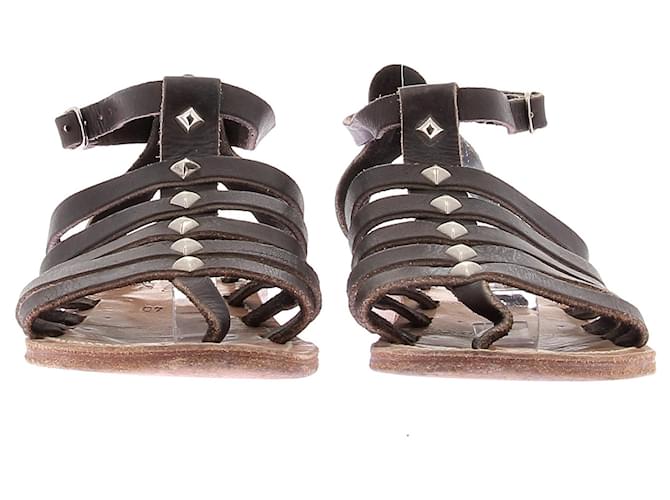 K Jacques Sandali in pelle Marrone - vista 4