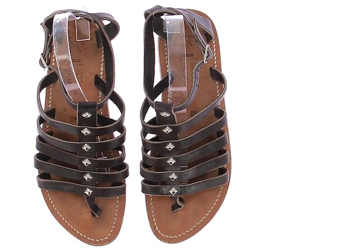 K Jacques Sandali in pelle Marrone - vista 6