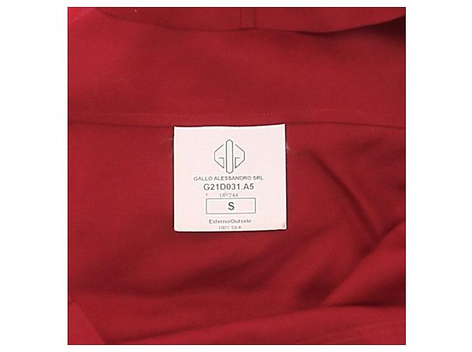Top de seda roja de manga corta Golden Goose - vista 6