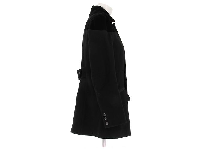 Louis Vuitton Schwarzer Wollmantel - Ansicht 3