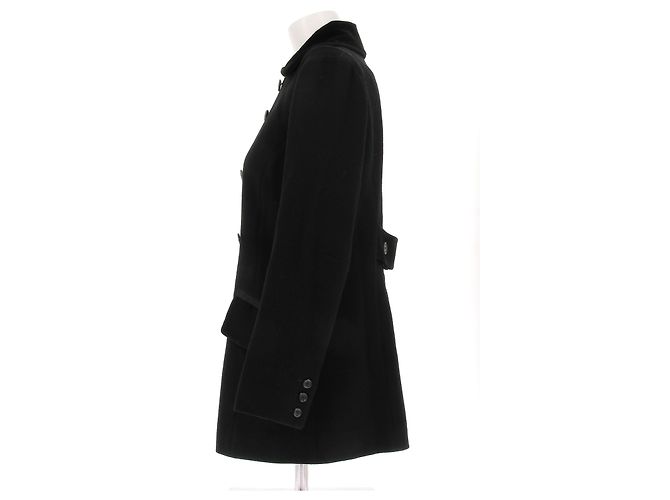 Louis Vuitton Schwarzer Wollmantel - Ansicht 4