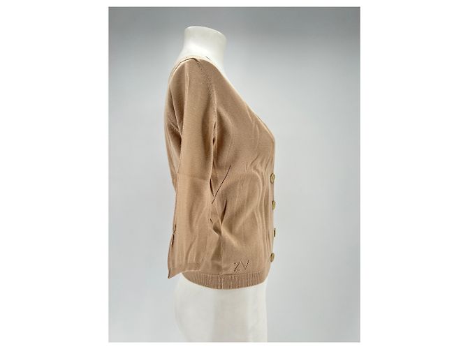 Zadig & Voltaire Cardigan beige Baumwolle 3/4 Ärmel - Ansicht 3