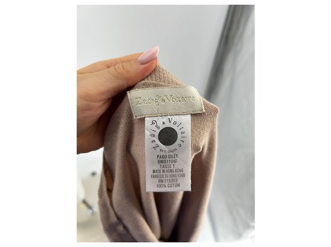 Zadig & Voltaire Cardigan beige Baumwolle 3/4 Ärmel - Ansicht 6