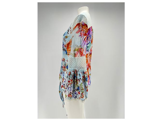Autre Marque Top in seta con stampe e nodo SUNDAY SAINT-TROPEZ Multicolore - vista 4