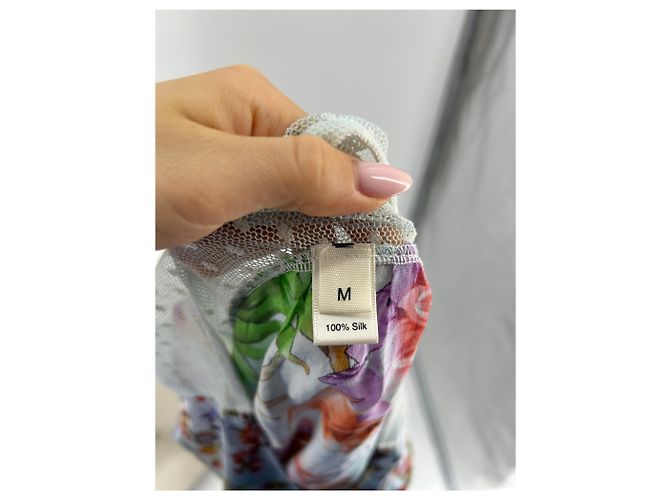 Autre Marque Top in seta con stampe e nodo SUNDAY SAINT-TROPEZ Multicolore - vista 5