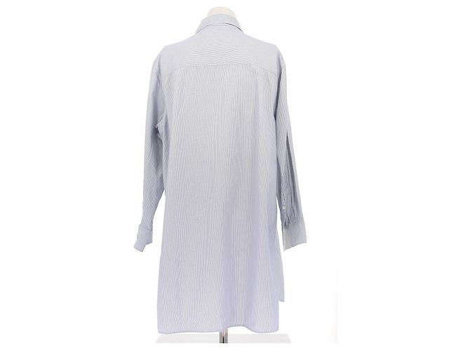 Céline Vestido camisa a rayas Azul - vista 2