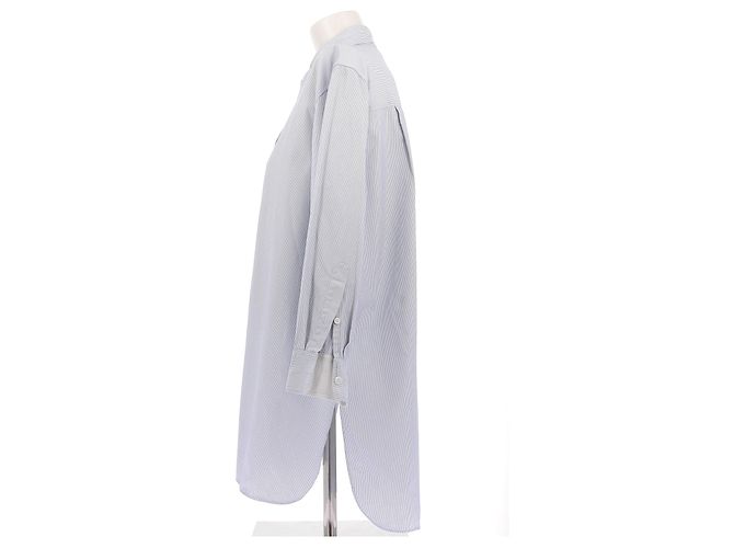 Céline Vestido camisa a rayas Azul - vista 4
