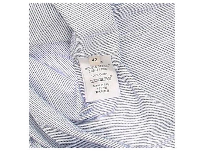 Céline Vestido camisa a rayas Azul - vista 6