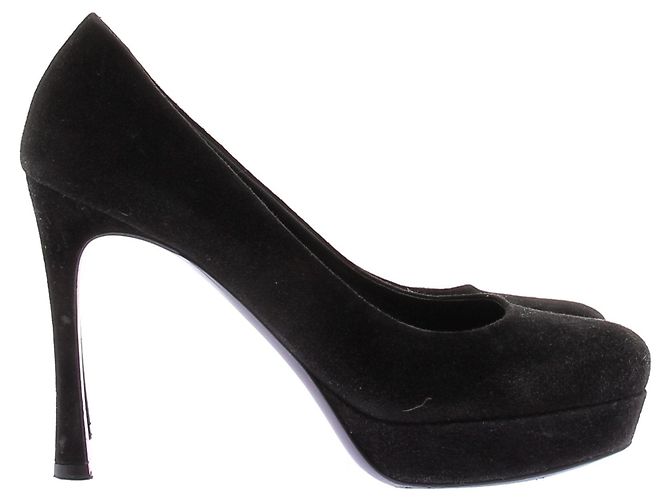Décolleté in camoscio nero Yves Saint Laurent Taglia 38 - vista 2