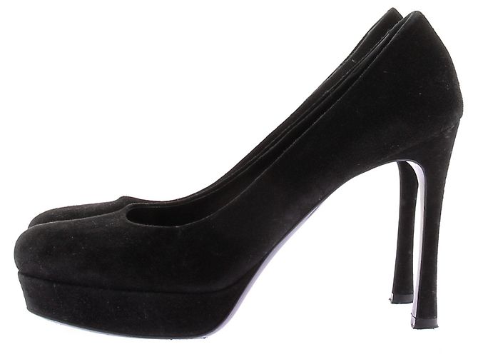 Décolleté in camoscio nero Yves Saint Laurent Taglia 38 - vista 3