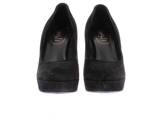 Décolleté in camoscio nero Yves Saint Laurent Taglia 38 - vista 4
