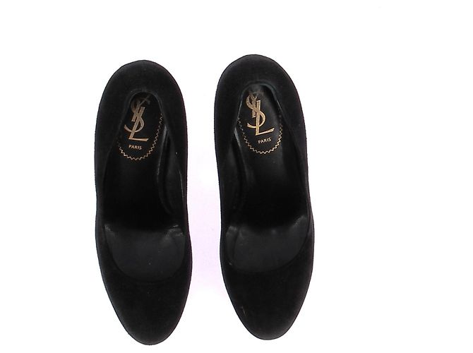 Décolleté in camoscio nero Yves Saint Laurent Taglia 38 - vista 6