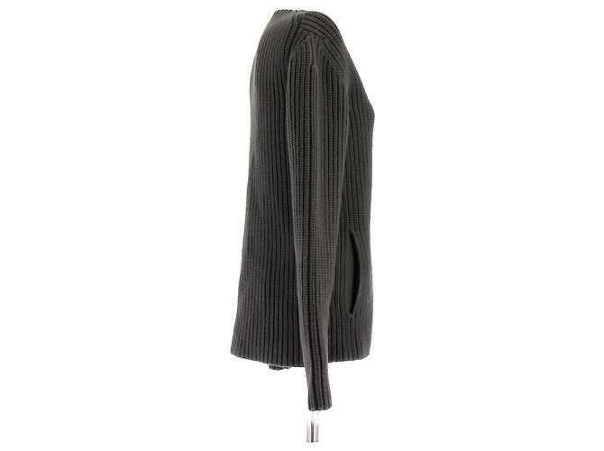 Lanvin Wollcardigan in Khaki mit Reißverschluss - Ansicht 3