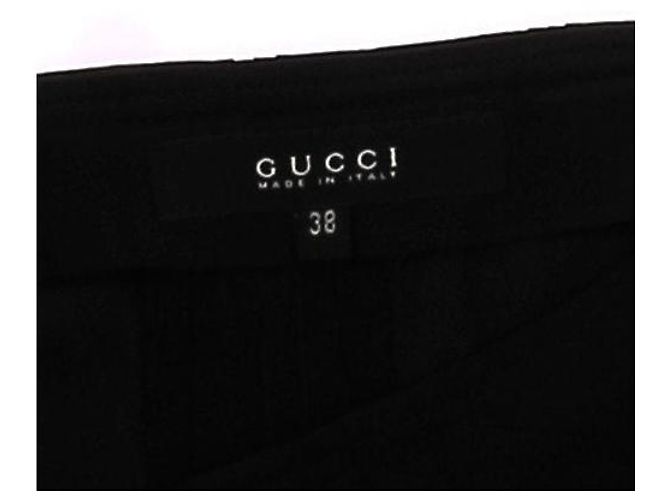 Pantaloncini Gucci in seta nera con strisce viola Nero - vista 5