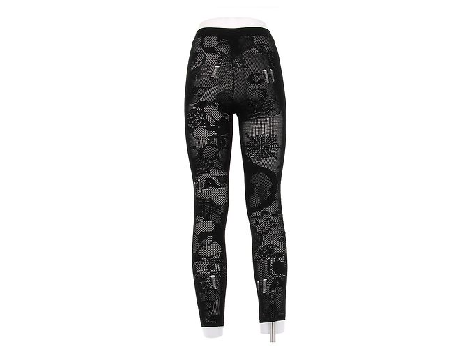 Chanel Leggings de malla negra Negro - vista 2