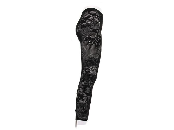 Chanel Leggings de malla negra Negro - vista 3