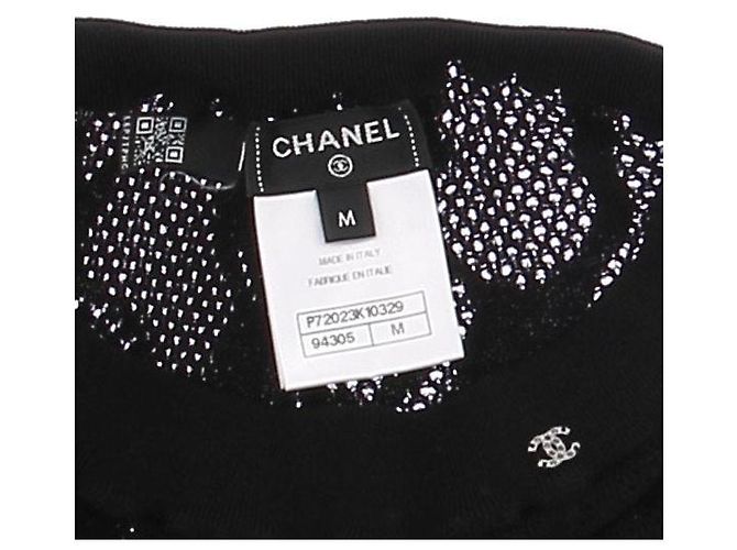 Chanel Leggings de malla negra Negro - vista 5