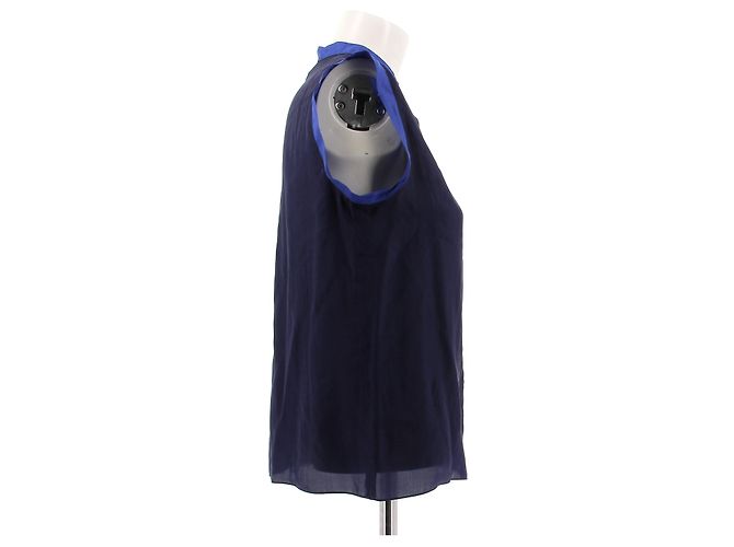 Top sin mangas de seda Lanvin Azul - vista 3