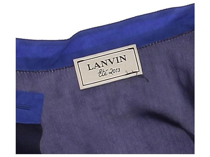 Top sin mangas de seda Lanvin Azul - vista 5