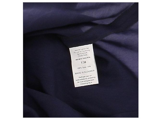 Top sin mangas de seda Lanvin Azul - vista 6