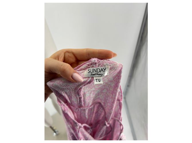 Autre Marque SUNDAY SAINT-TROPEZ Olivia langes rosa Kleid Pink - Ansicht 5
