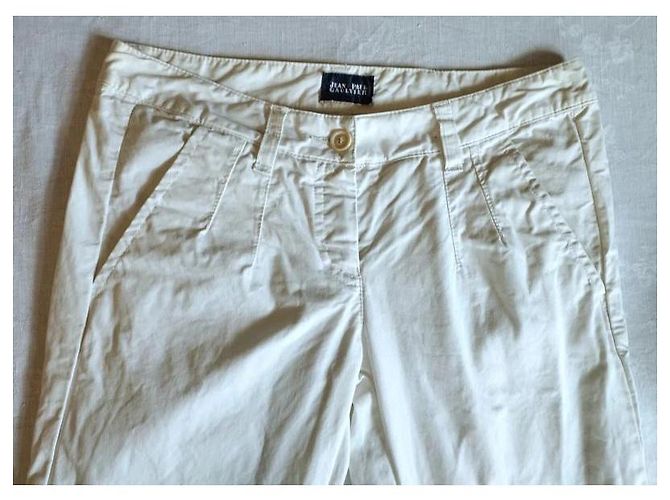 Jean Paul Gaultier Pantalón Casual Recto de Algodón Blanco - vista 10