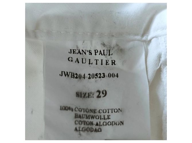 Jean Paul Gaultier Pantalón Casual Recto de Algodón Blanco - vista 12