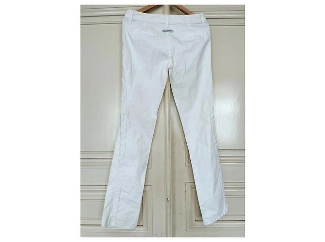 Jean Paul Gaultier Pantalón Casual Recto de Algodón Blanco - vista 3