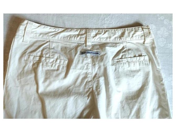 Jean Paul Gaultier Pantalón Casual Recto de Algodón Blanco - vista 4
