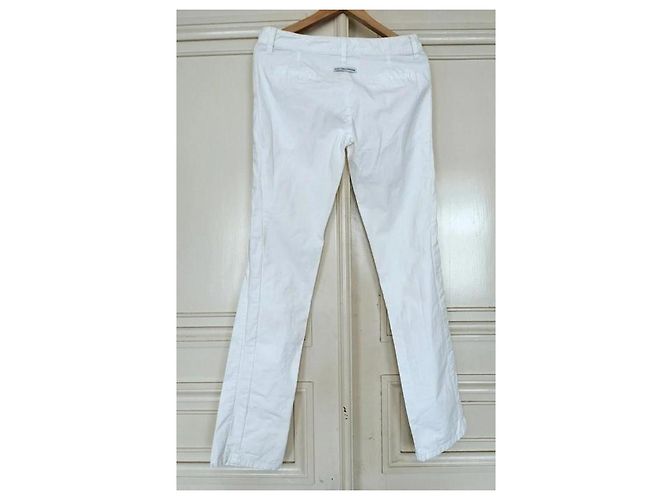 Jean Paul Gaultier Pantalón Casual Recto de Algodón Blanco - vista 8