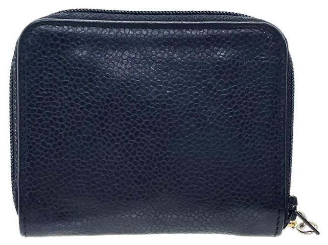 Monedero de piel de ternera granulada negra Chanel Negro - vista 2