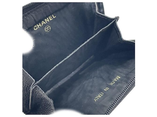 Monedero de piel de ternera granulada negra Chanel Negro - vista 6