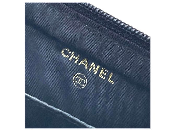 Monedero de piel de ternera granulada negra Chanel Negro - vista 7
