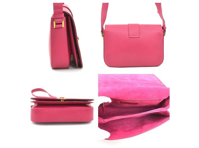 Borsa a spalla in pelle rosa Saint Laurent - vista 2