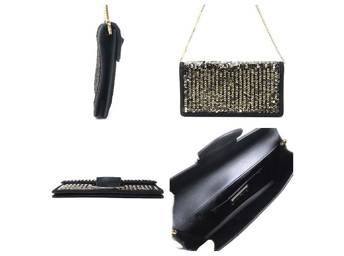 Borsa clutch in pelle nubuck nera Salvatore Ferragamo - vista 2