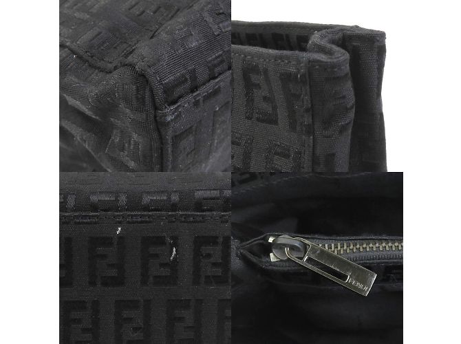 Fendi Zucchino Nylon Canvas Handtasche Schwarz - Ansicht 3