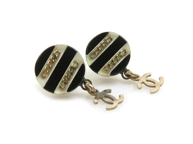 Orecchini in oro nero e bianco di Chanel D'oro - vista 2
