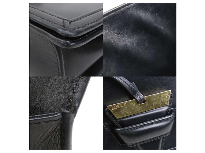 Borsa a spalla in pelle nera Loewe Nero - vista 3