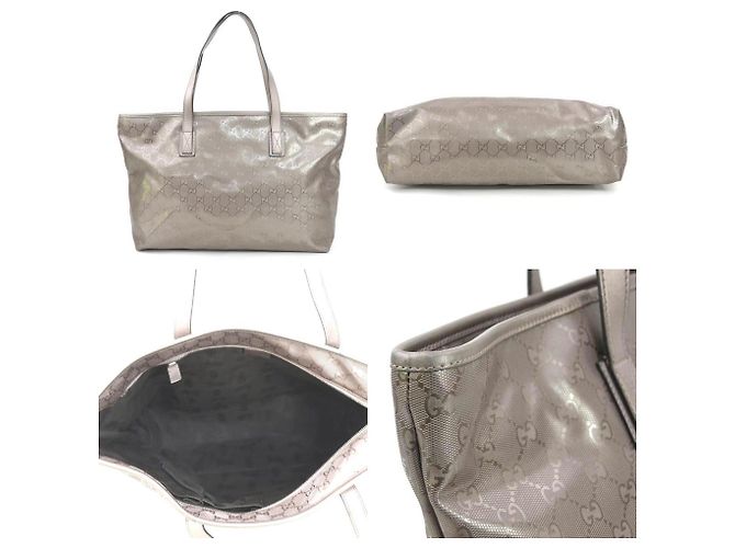 Borsa Gucci GG Stampata in Marrone Metallico - vista 3