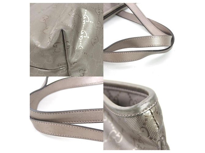 Borsa Gucci GG Stampata in Marrone Metallico - vista 4