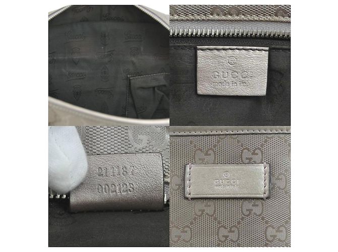 Borsa Gucci GG Stampata in Marrone Metallico - vista 5