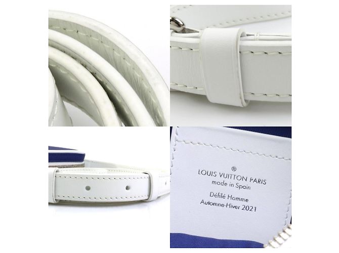 Borsa a Spalla Louis Vuitton Bianco Blu - vista 4
