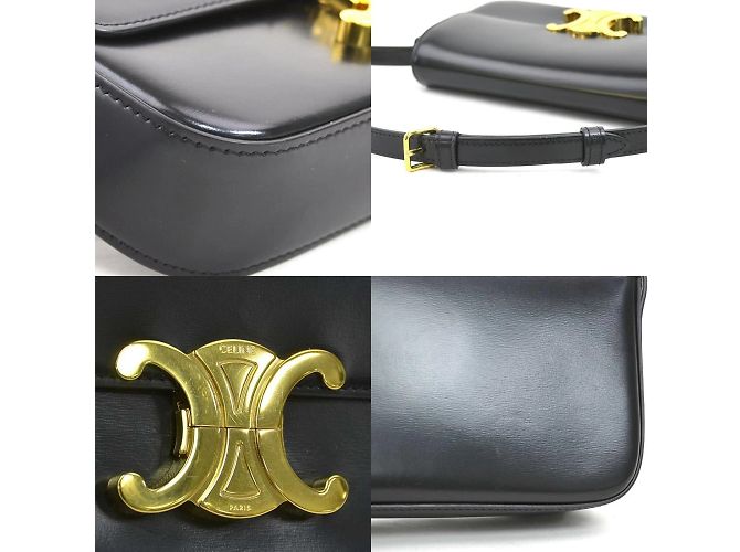 Céline Celine Triomphe Schultertasche Schwarz - Ansicht 4